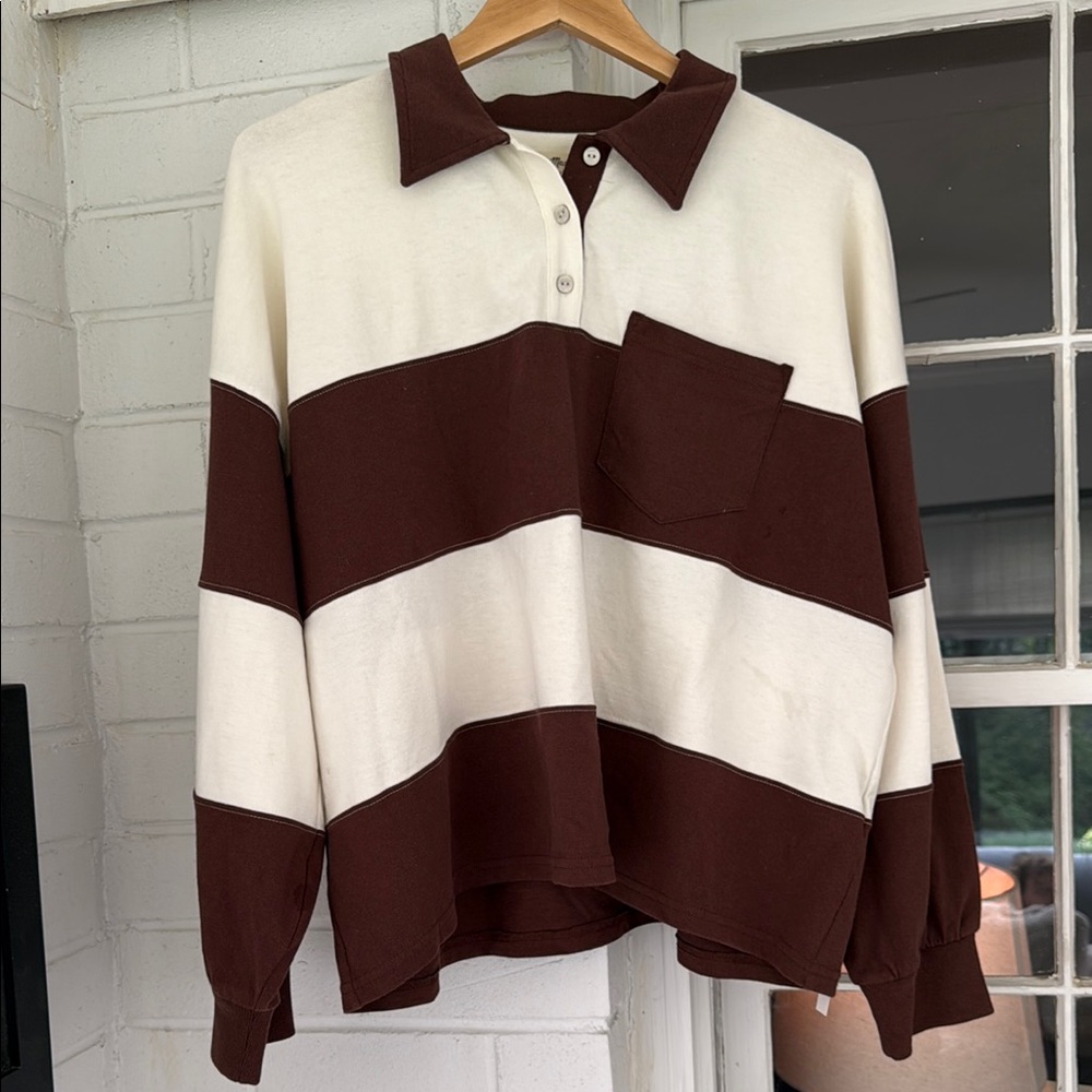 Striped Rugby Polo Shirt